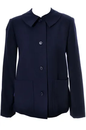 1970s Christian Dior Boutique Vintage Navy Blue Jacket Mint Condition