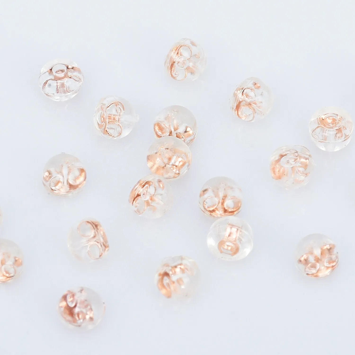 4*5mm High Quality Earring Back Stoppers Silicone Ear Stud Back Stoppers Silver/Golden/Rose Gold Safety Backs 10pcs 102765