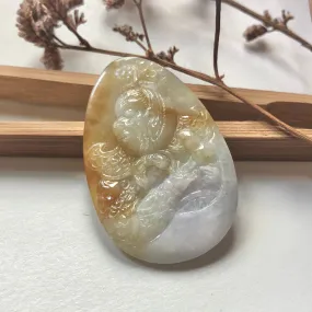 A-Grade Natural Jadeite Pendant With Carvings No.220188