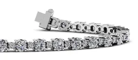 Alternating Diamond  Tennis Bracelet with 6.39 ct.(finished) 2mm, 3.6mm