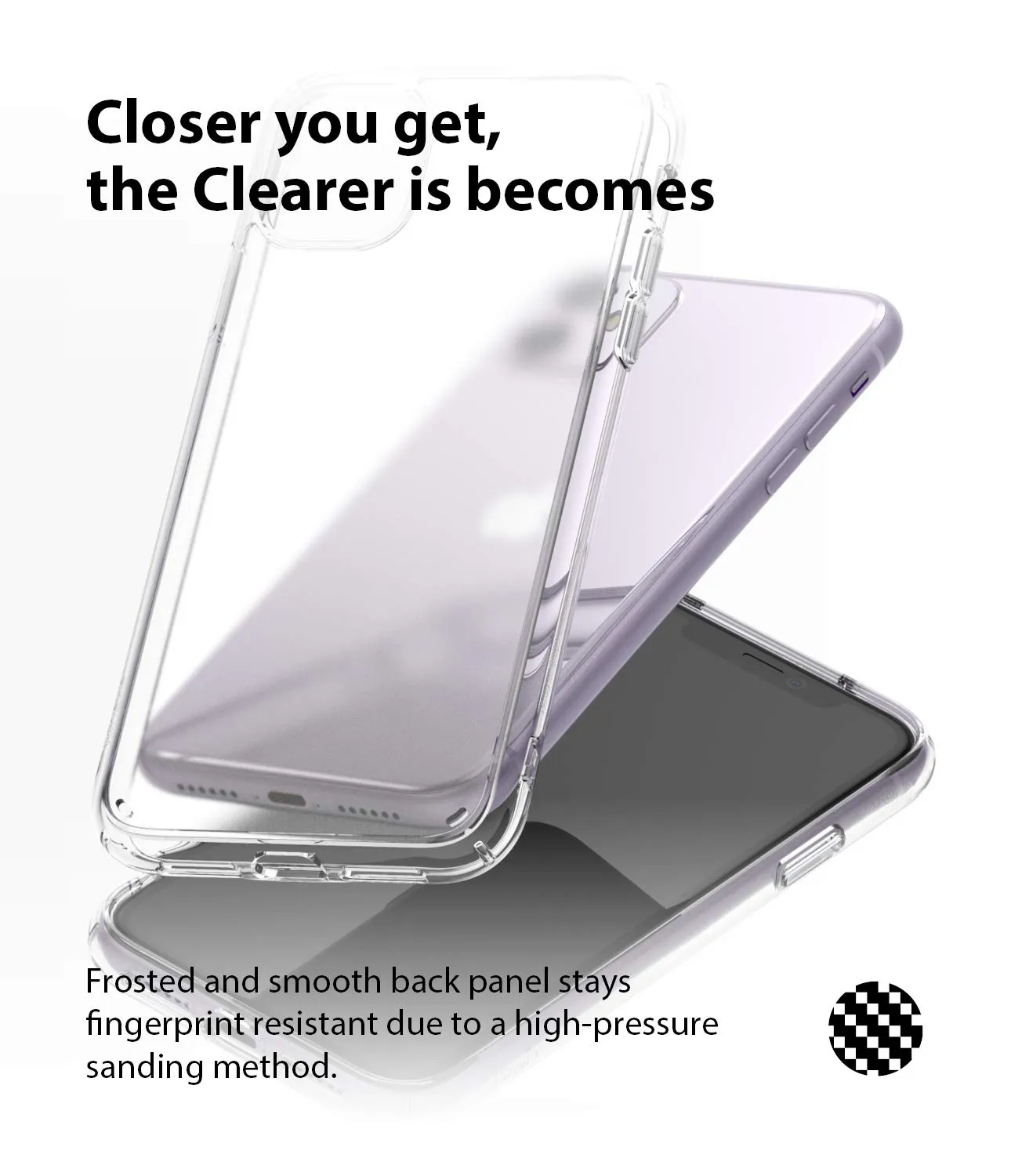 Apple iPhone 11 Back Cover Case | Fusion Matte  Frost Clear