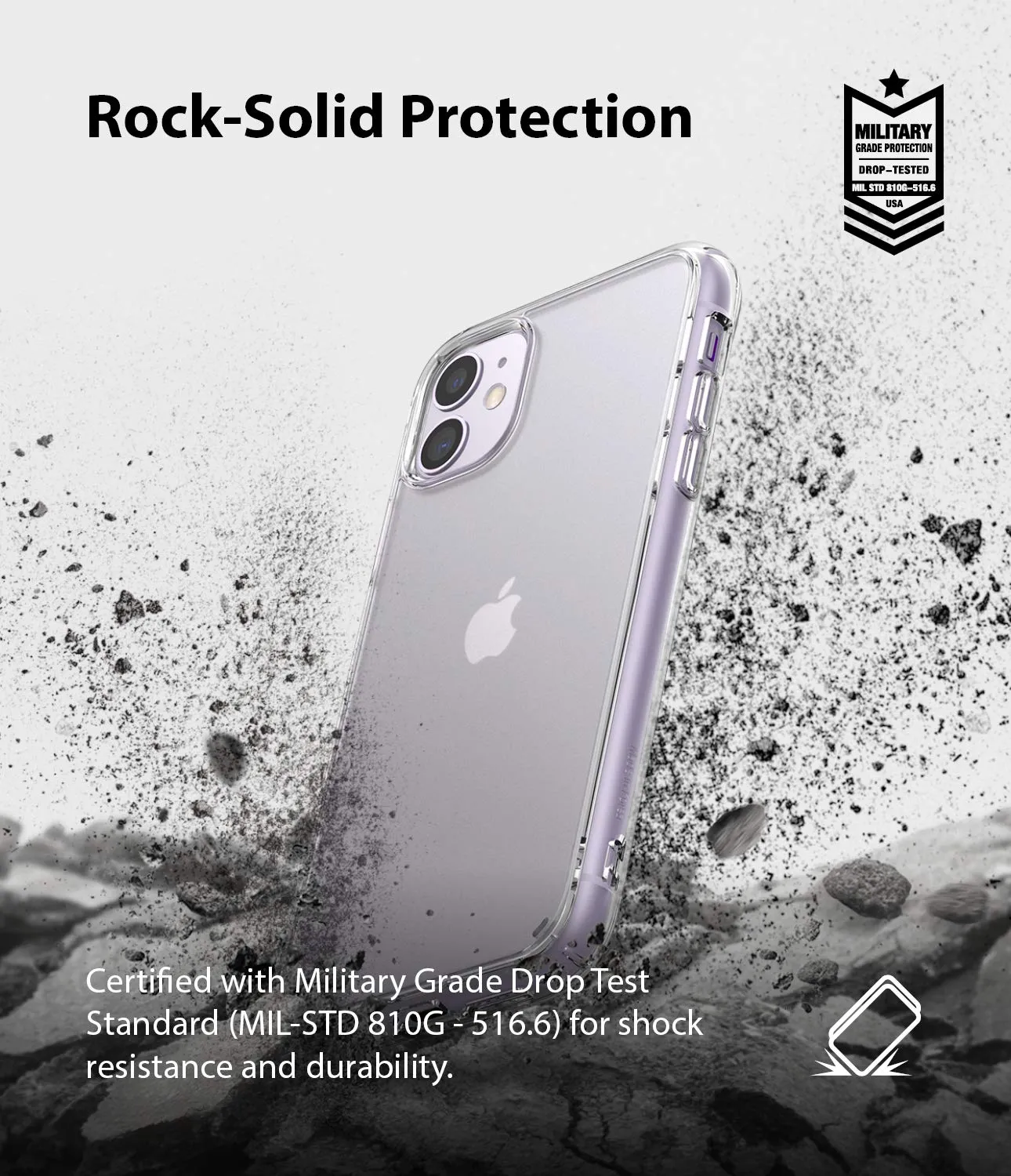 Apple iPhone 11 Back Cover Case | Fusion Matte  Frost Clear