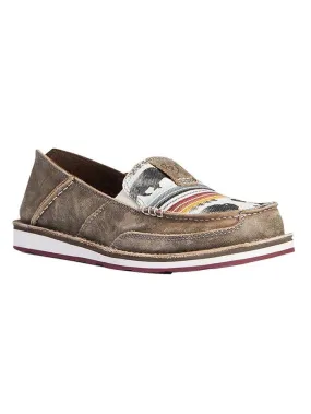 Ariat 10038418 Womens Buffalo Print Cruiser Slip-On Sneaker Taupe