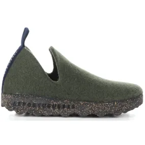 Asportuguesas City Tweed Slip-On - Military Green