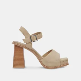 AUBREY HEELS CASHEW SUEDE