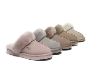 AUSTRALIAN SHEPHERD® UGG Women Premium Sheepskin Wool Muffin Slippers Special