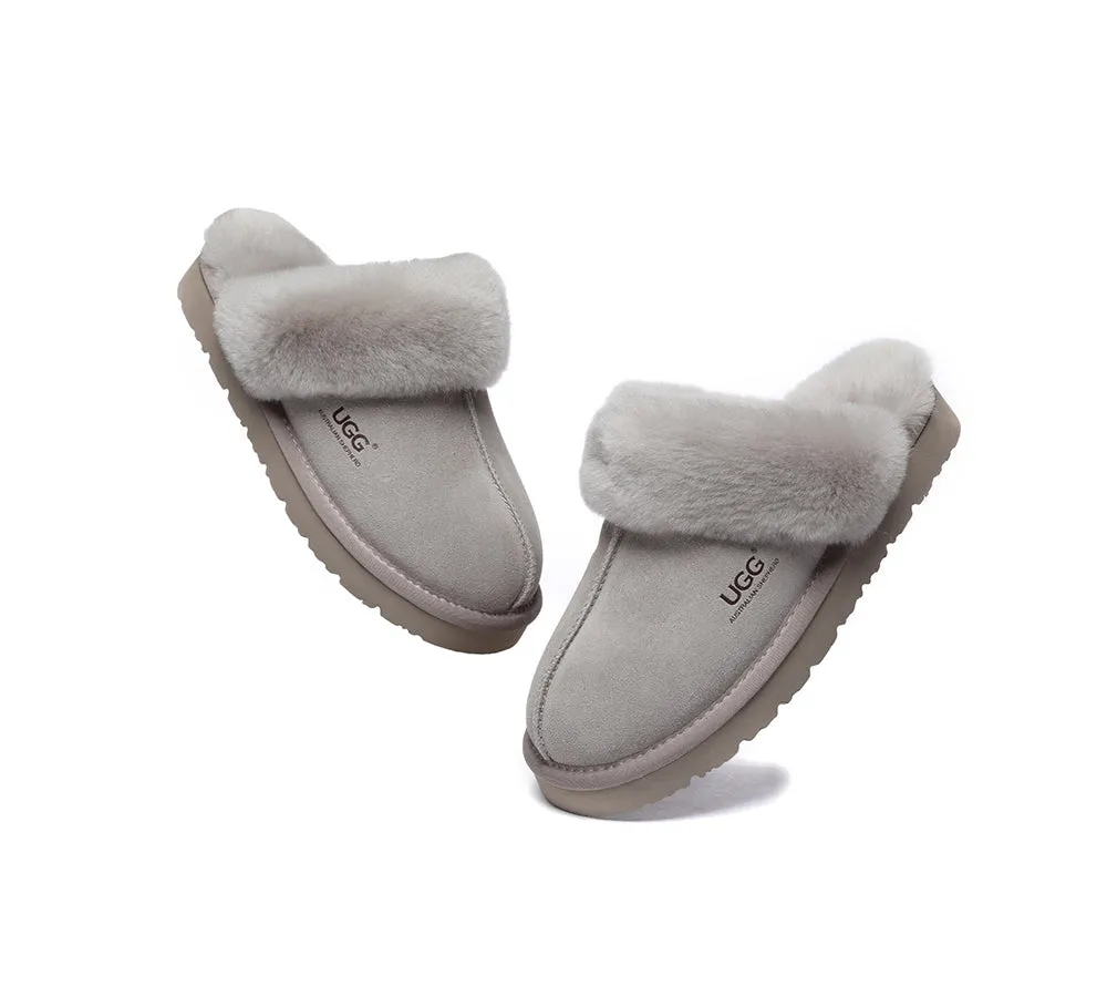 AUSTRALIAN SHEPHERD® UGG Women Premium Sheepskin Wool Muffin Slippers Special