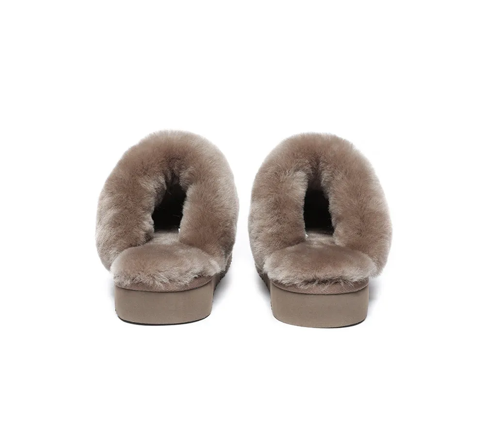 AUSTRALIAN SHEPHERD® UGG Women Premium Sheepskin Wool Muffin Slippers Special