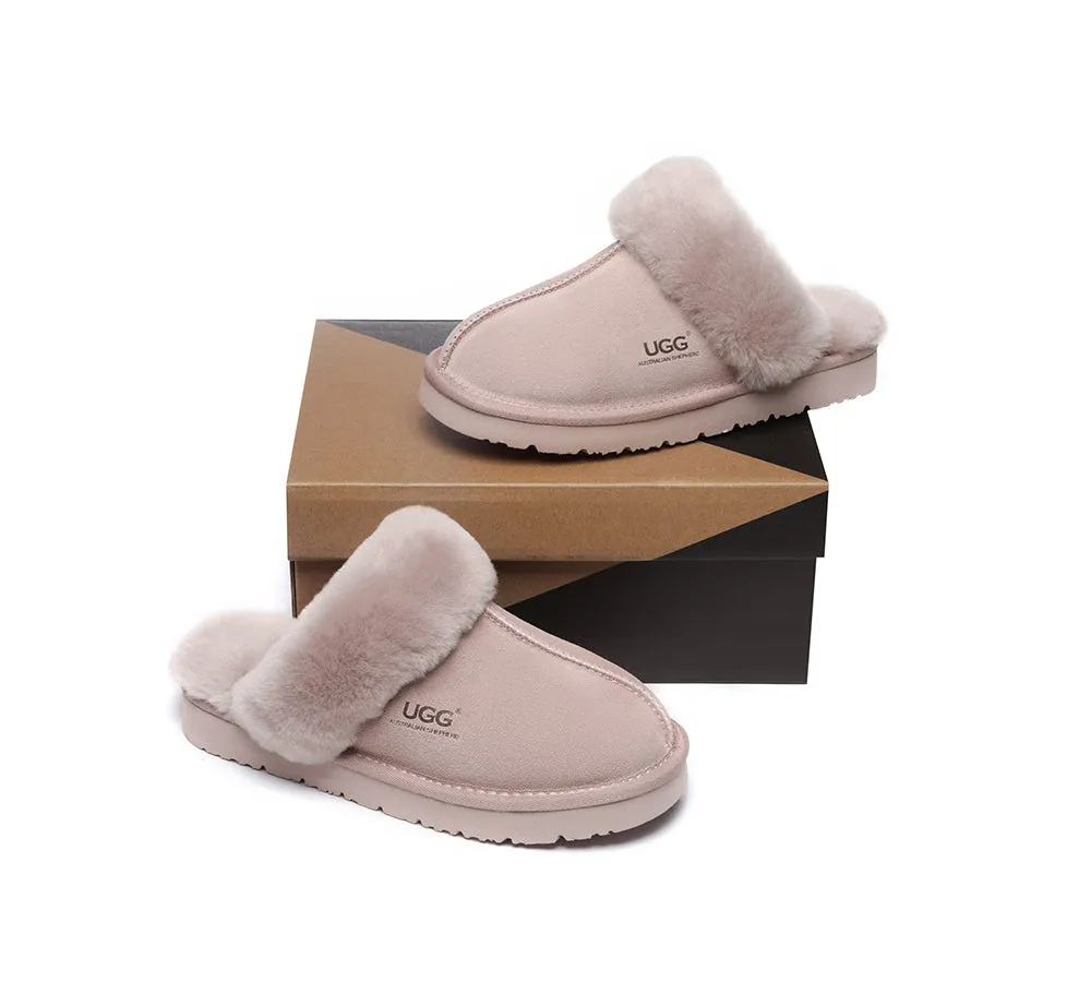 AUSTRALIAN SHEPHERD® UGG Women Premium Sheepskin Wool Muffin Slippers Special