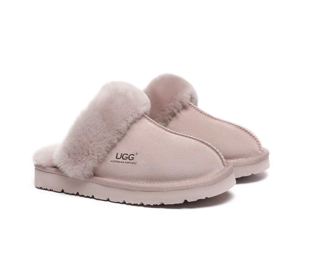 AUSTRALIAN SHEPHERD® UGG Women Premium Sheepskin Wool Muffin Slippers Special