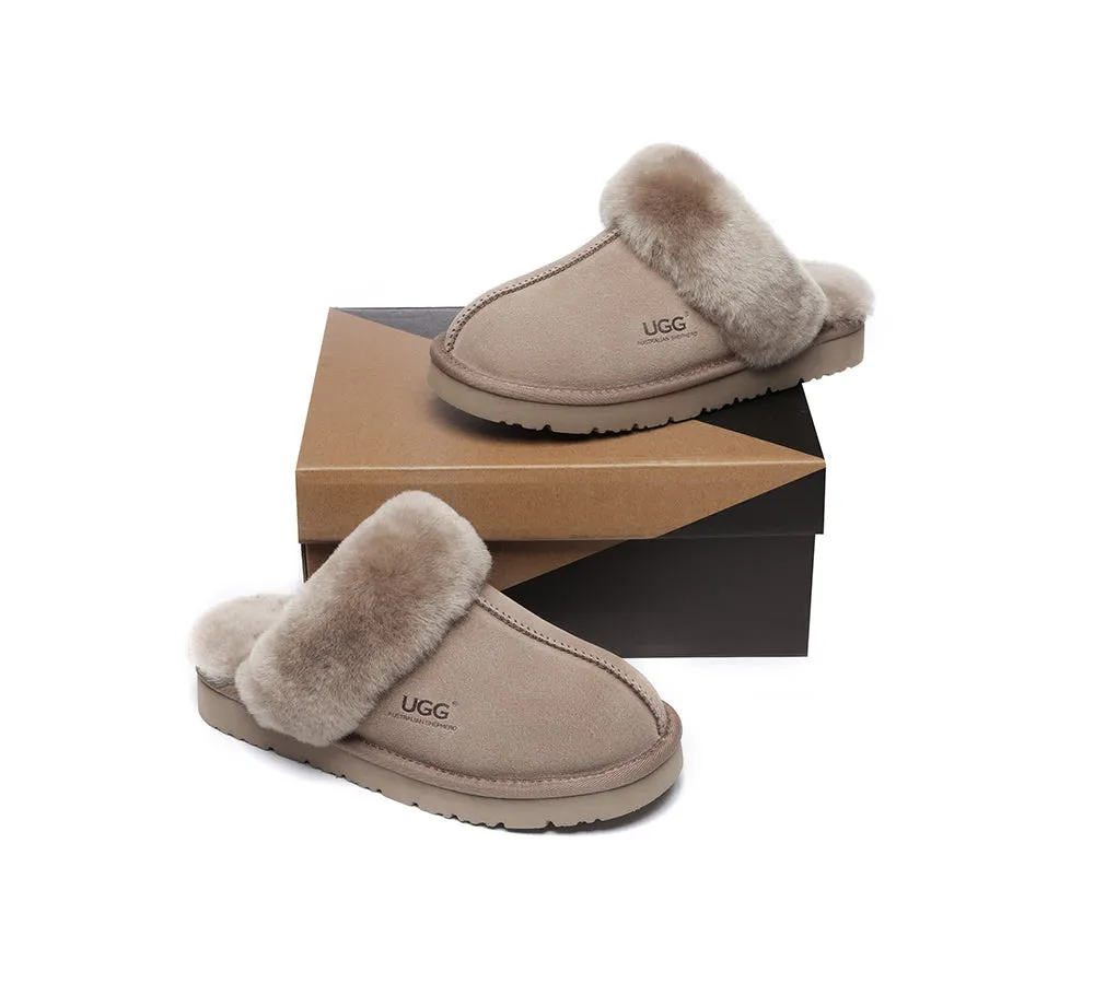 AUSTRALIAN SHEPHERD® UGG Women Premium Sheepskin Wool Muffin Slippers Special