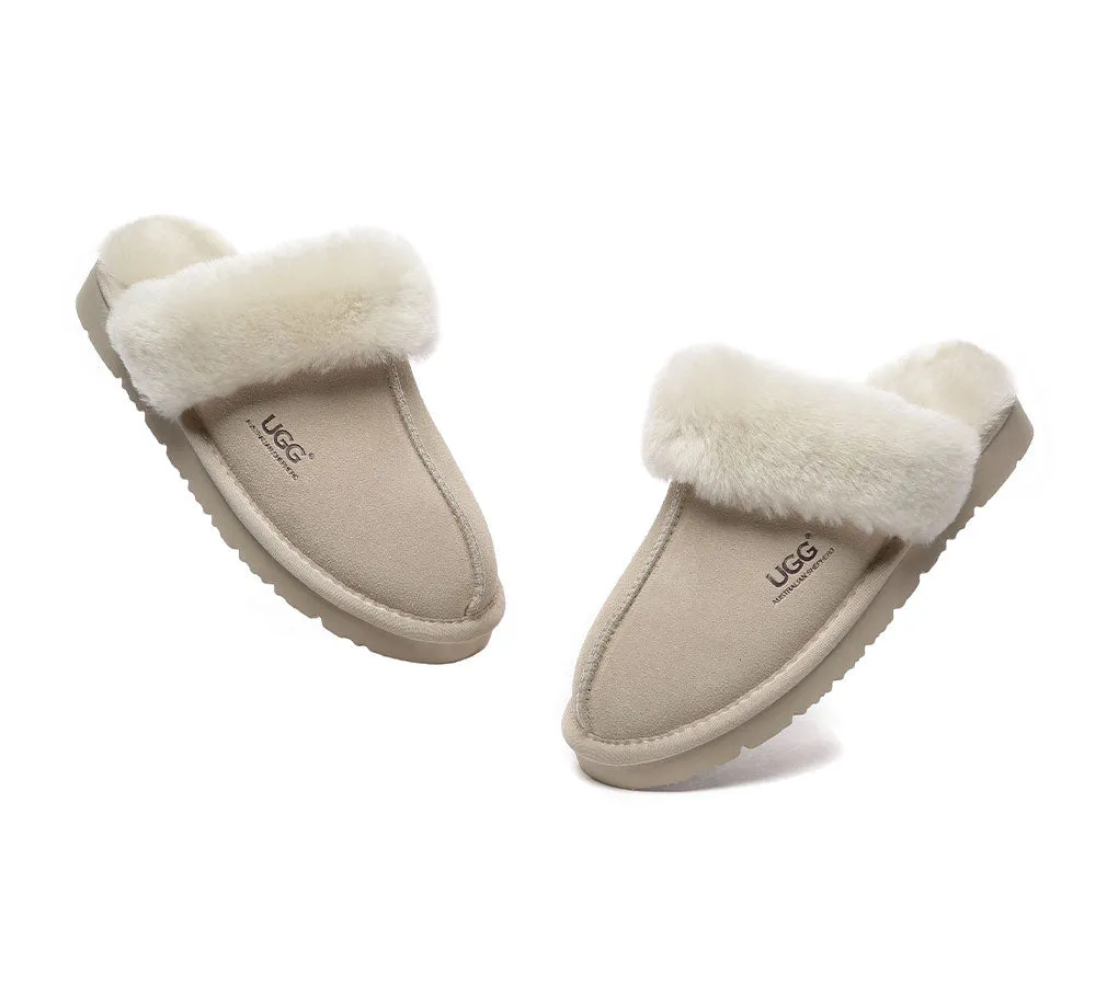 AUSTRALIAN SHEPHERD® UGG Women Premium Sheepskin Wool Muffin Slippers Special