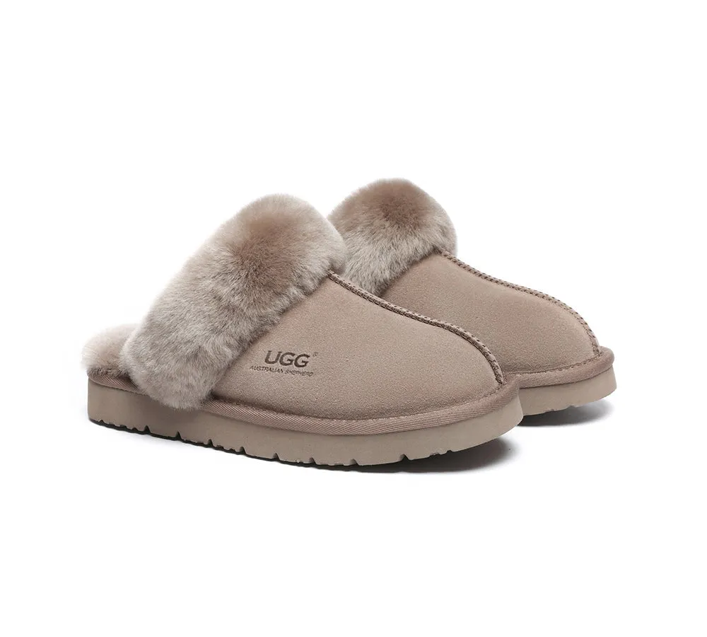 AUSTRALIAN SHEPHERD® UGG Women Premium Sheepskin Wool Muffin Slippers Special