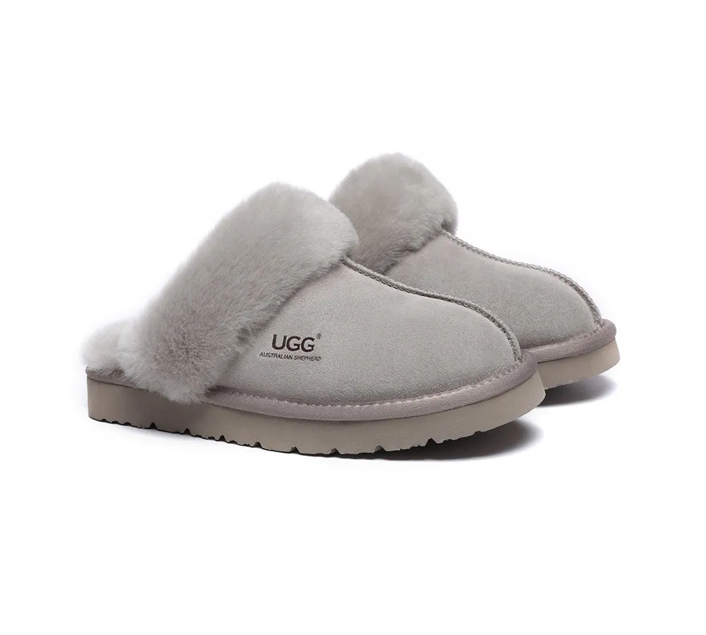 AUSTRALIAN SHEPHERD® UGG Women Premium Sheepskin Wool Muffin Slippers Special