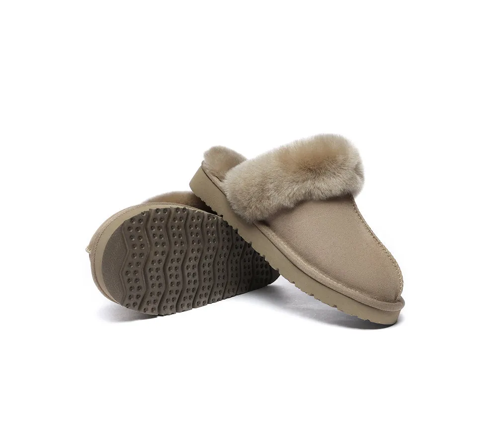 AUSTRALIAN SHEPHERD® UGG Women Premium Sheepskin Wool Muffin Slippers Special