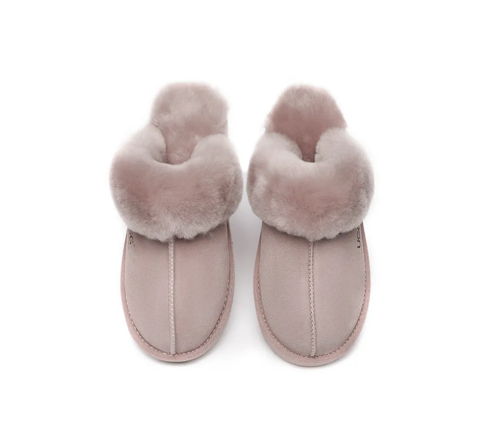 AUSTRALIAN SHEPHERD® UGG Women Premium Sheepskin Wool Muffin Slippers Special