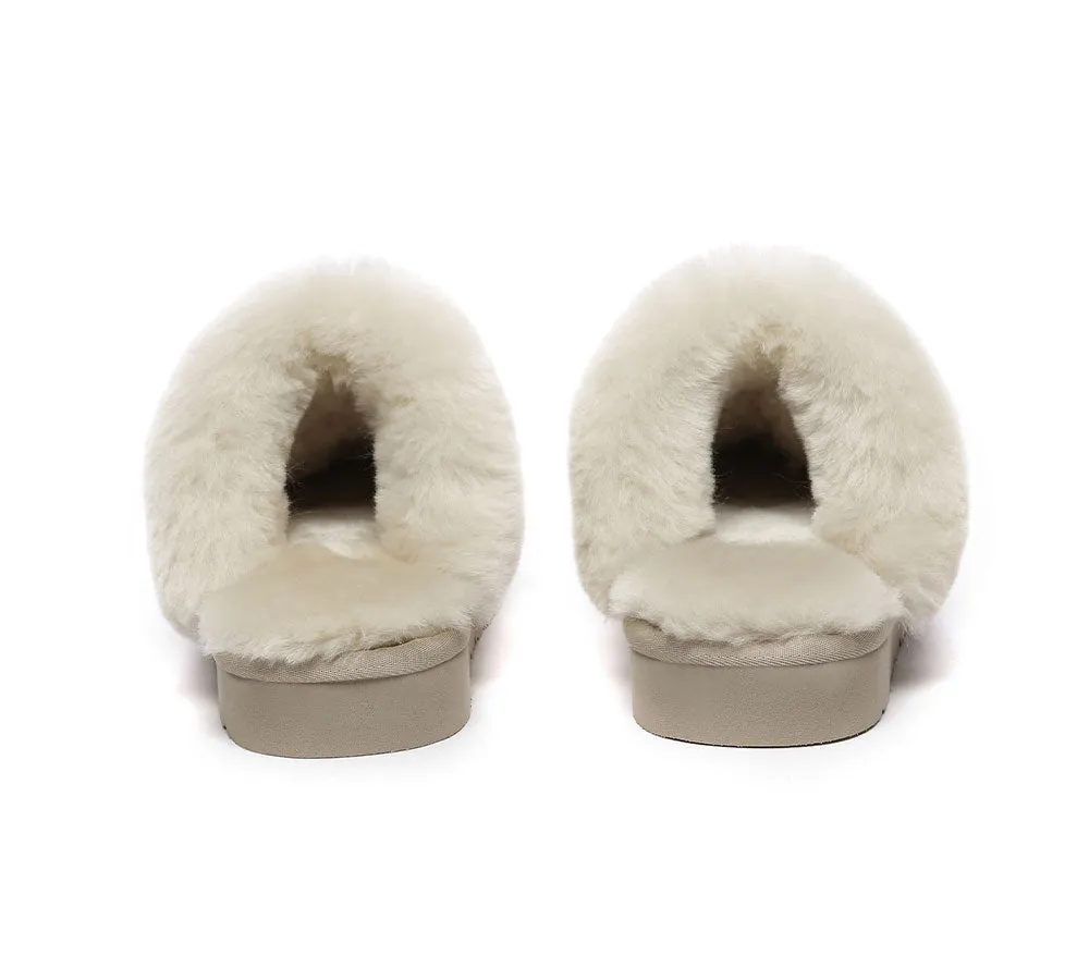 AUSTRALIAN SHEPHERD® UGG Women Premium Sheepskin Wool Muffin Slippers Special