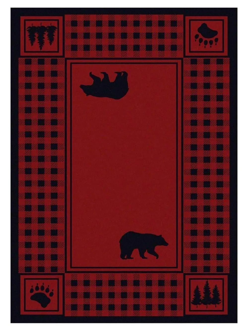 Bear Refuge Rugs - Red or Green