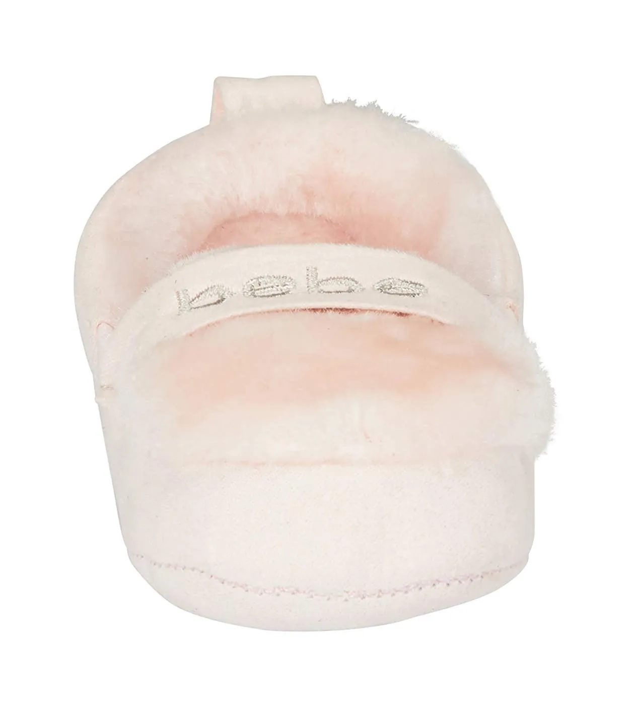 bebe Infant Girls Moccasin Slippers with Faux Fur Lightweight Slip-On Shoes