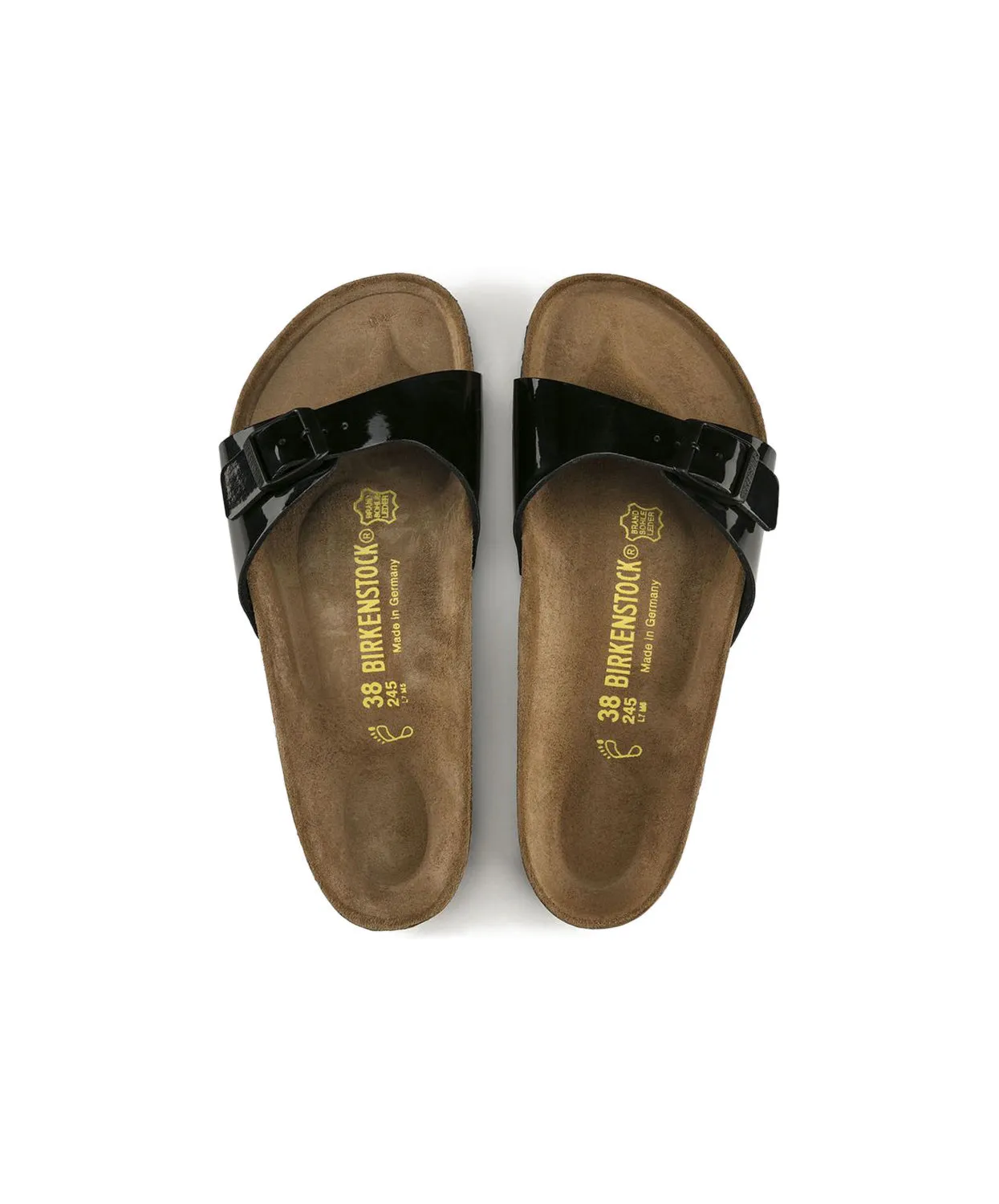 Birkenstock Madrid Birko-Flor Black Patent Sandals