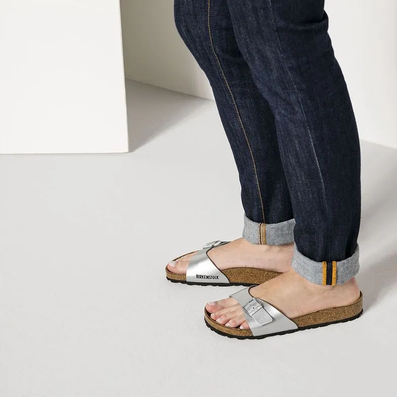 Birkenstock Madrid Birko-Flor Silver Sandals