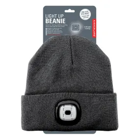 Bright LED Light Up Grey Beanie Hat