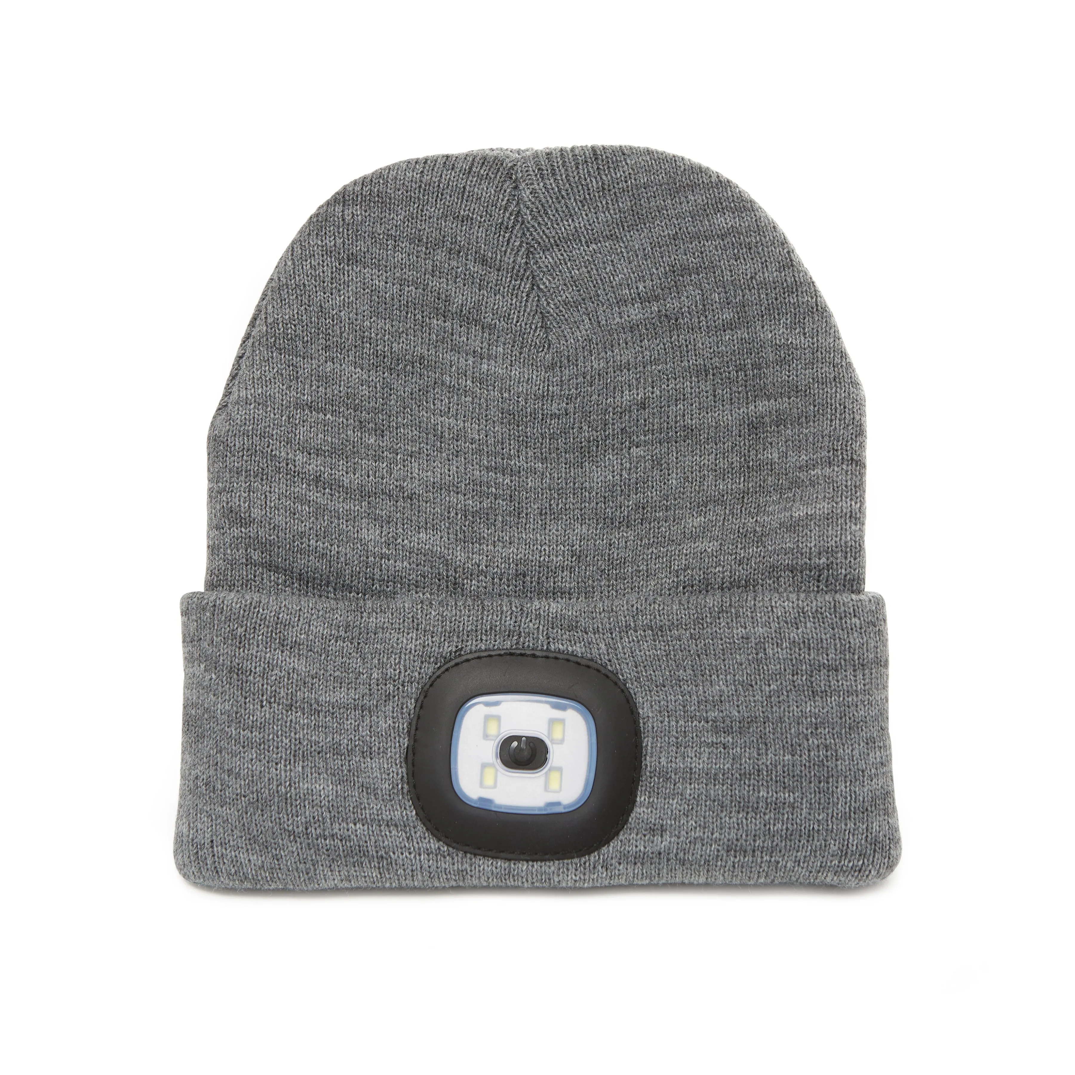 Bright LED Light Up Grey Beanie Hat