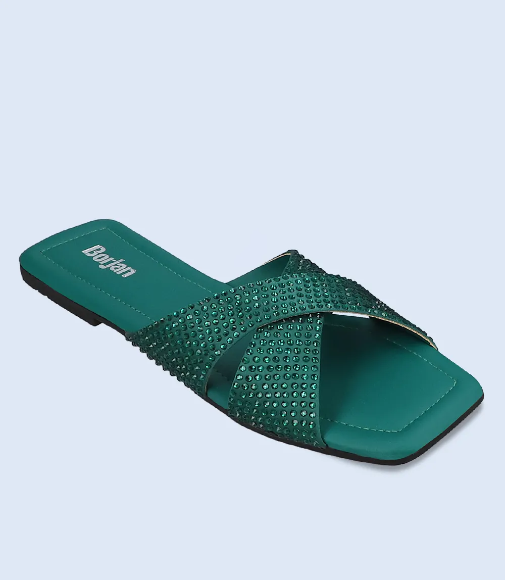 BW10014-GREEN-Women Slipper