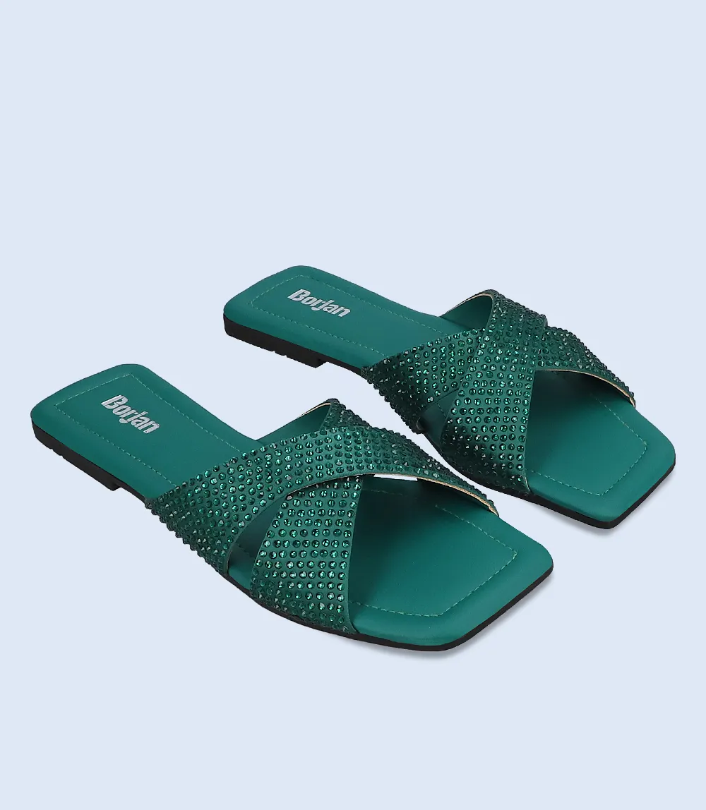 BW10014-GREEN-Women Slipper