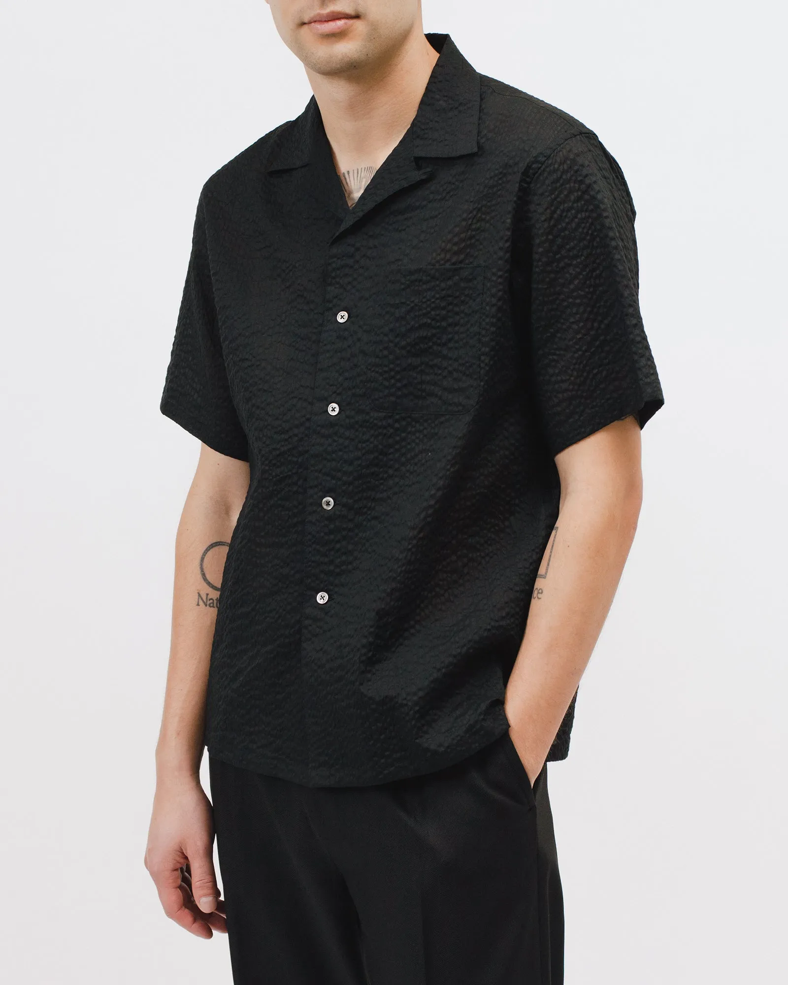 Crepe SS Shirt - Black