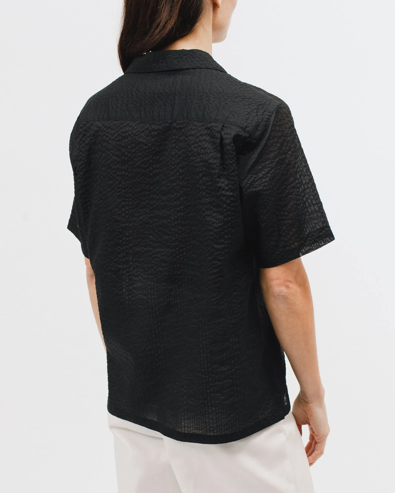 Crepe SS Shirt - Black