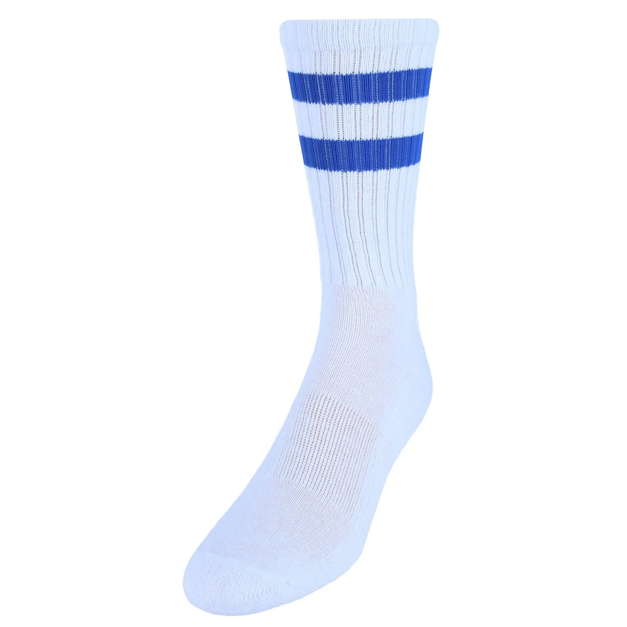 CTM® Men's Crew Striped Socks (3 Pairs)