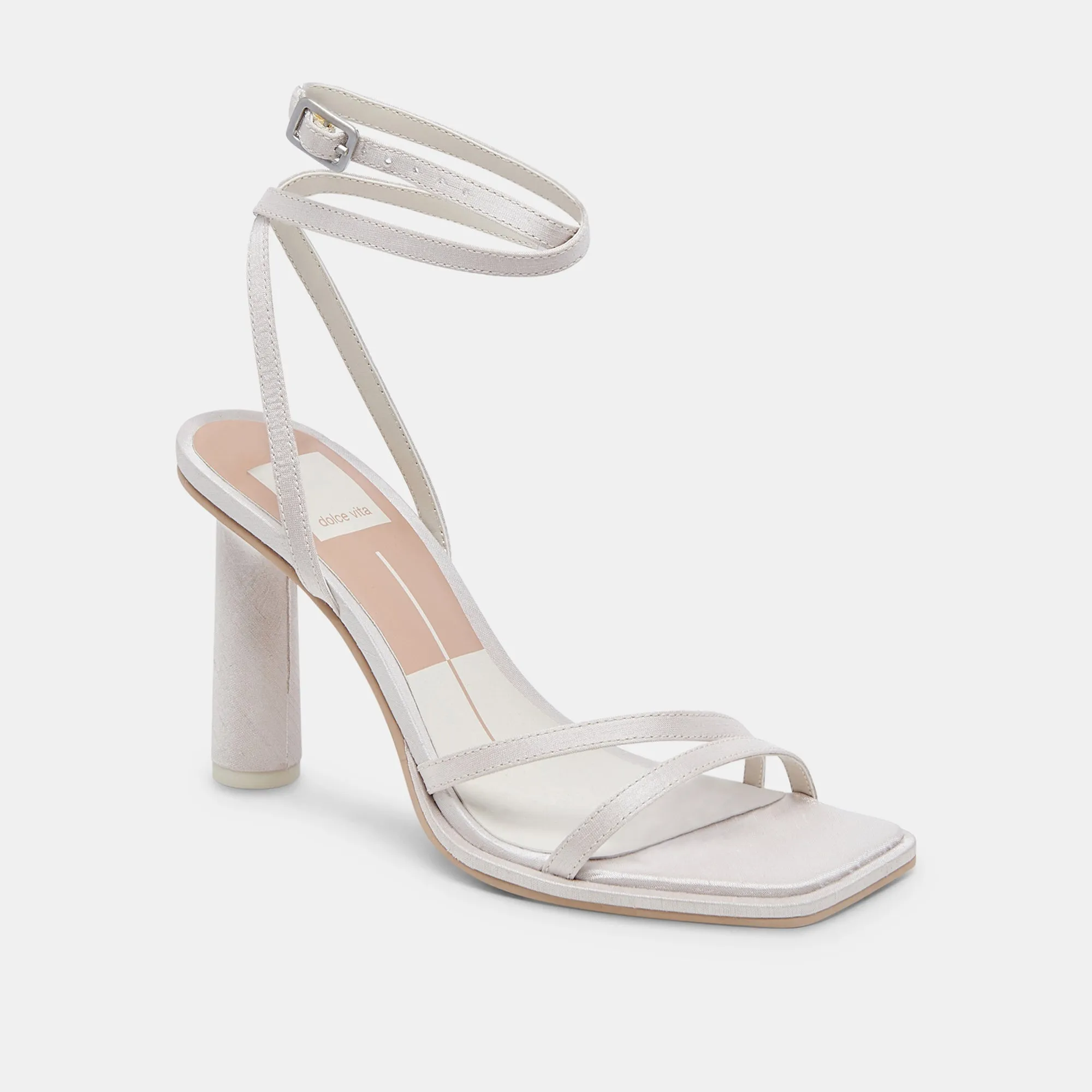 DISERE HEELS OFF WHITE SATIN - re:vita