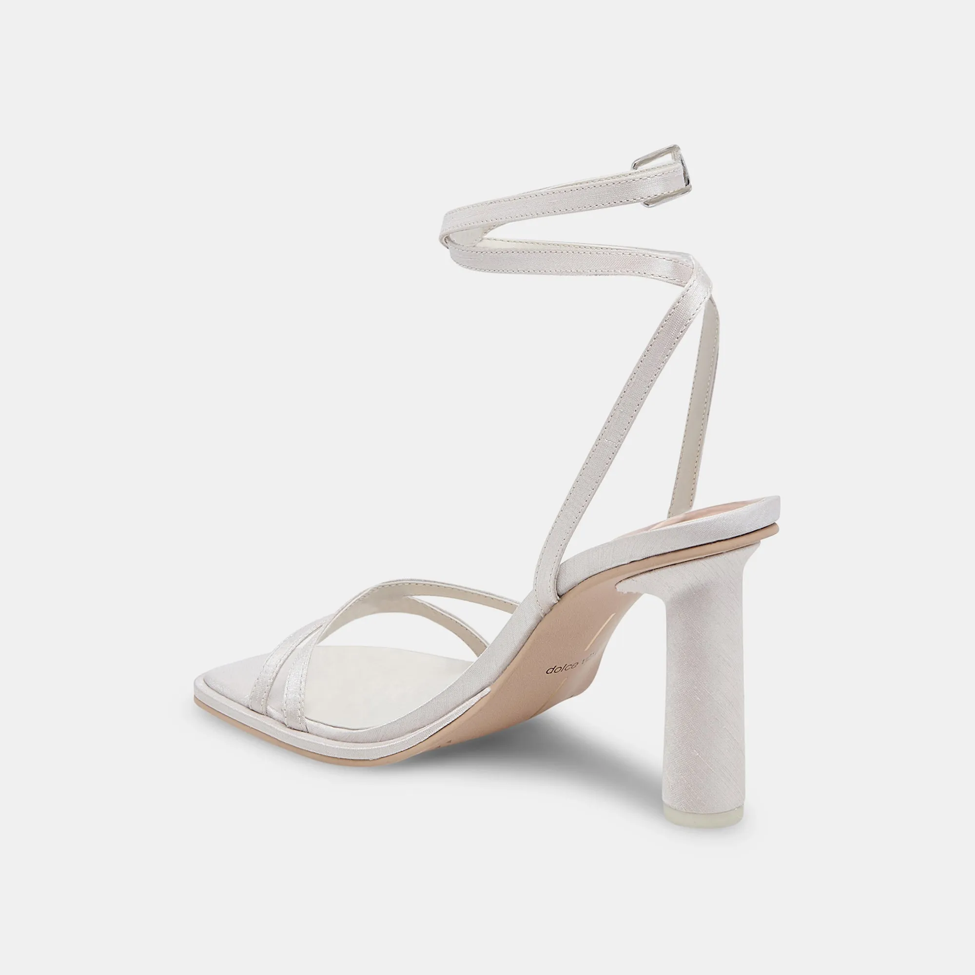 DISERE HEELS OFF WHITE SATIN - re:vita