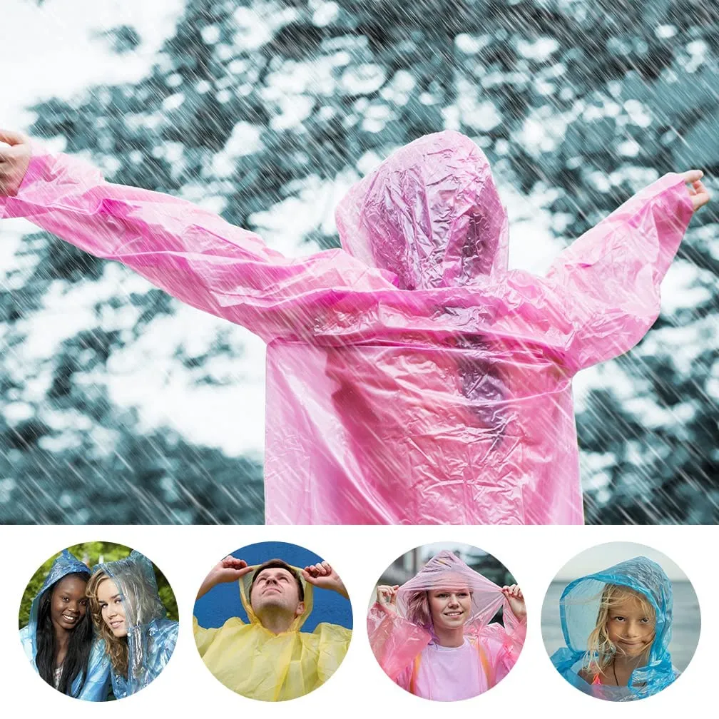 Disposable Emergency Rain Ponchos, Waterproof Raincoats In Keychain Ball