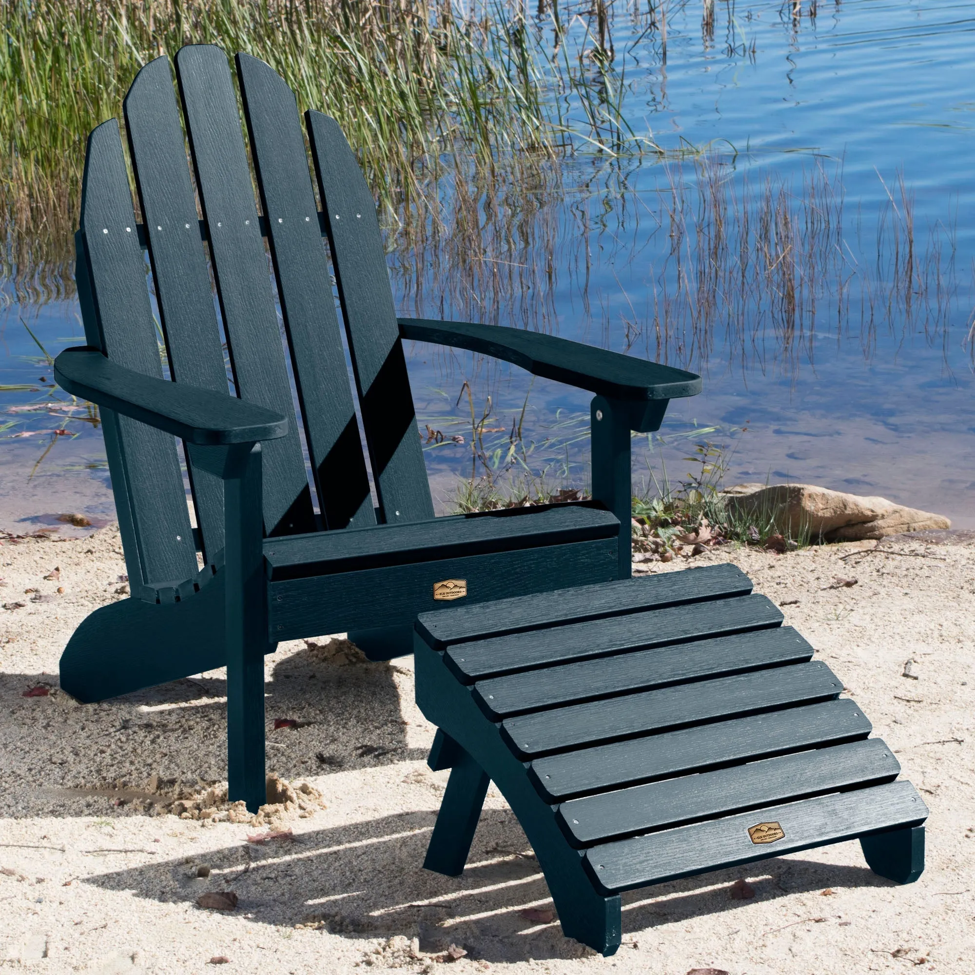 Essential Adirondack Chair with Essential Folding Ottoman