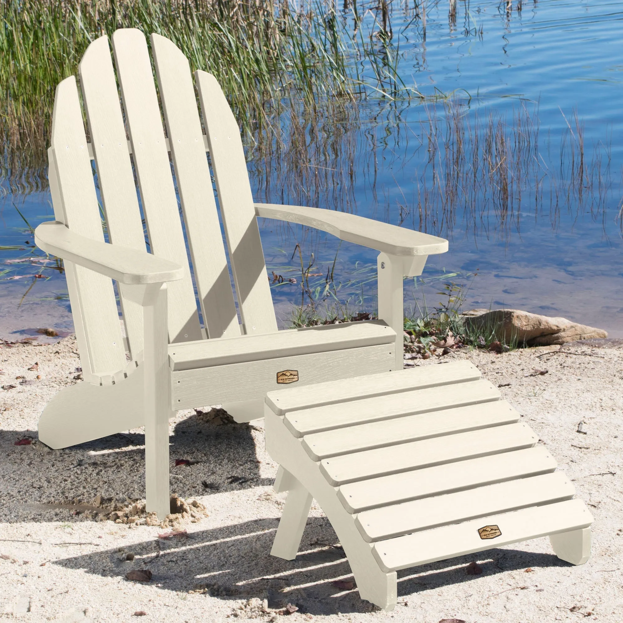 Essential Adirondack Chair with Essential Folding Ottoman