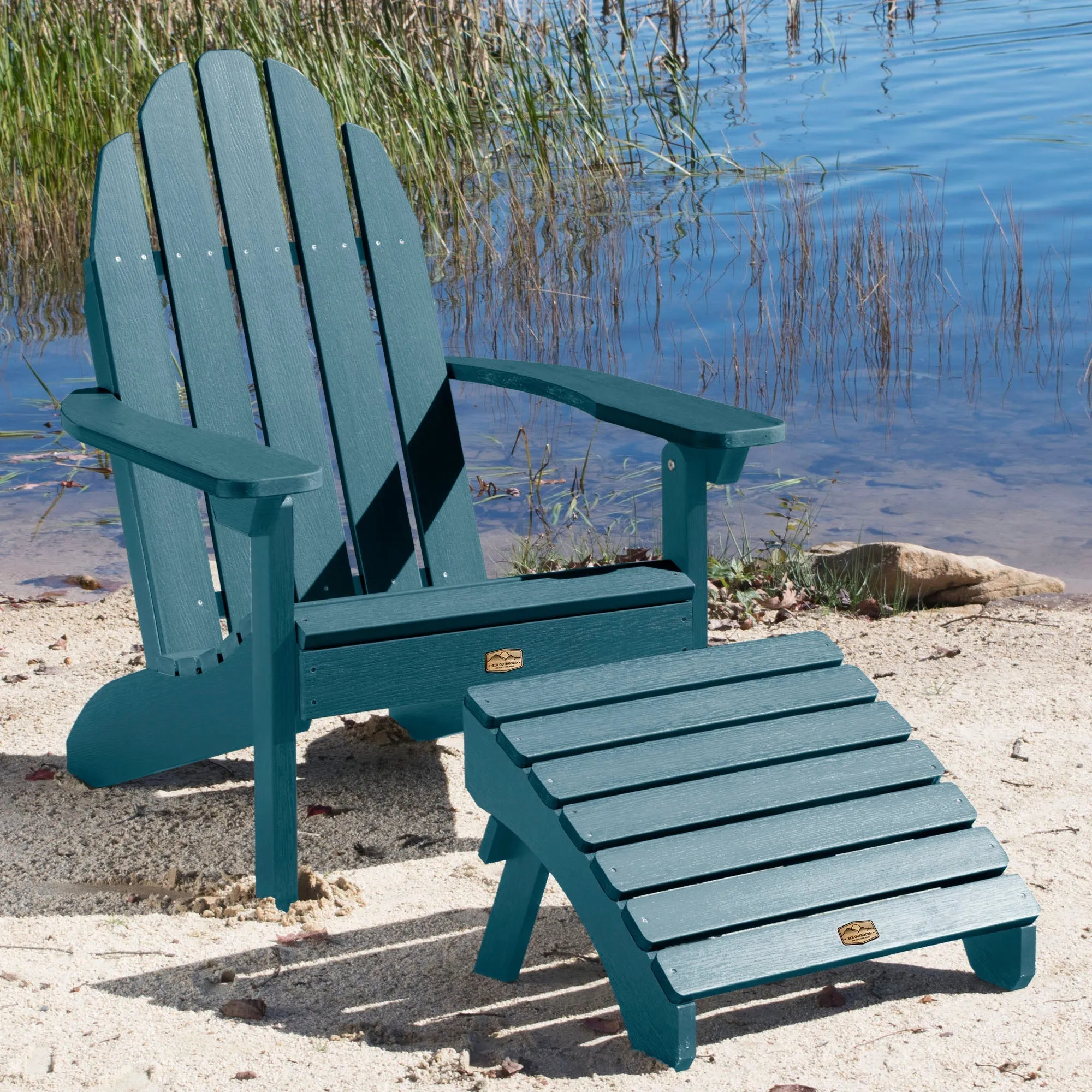 Essential Adirondack Chair with Essential Folding Ottoman