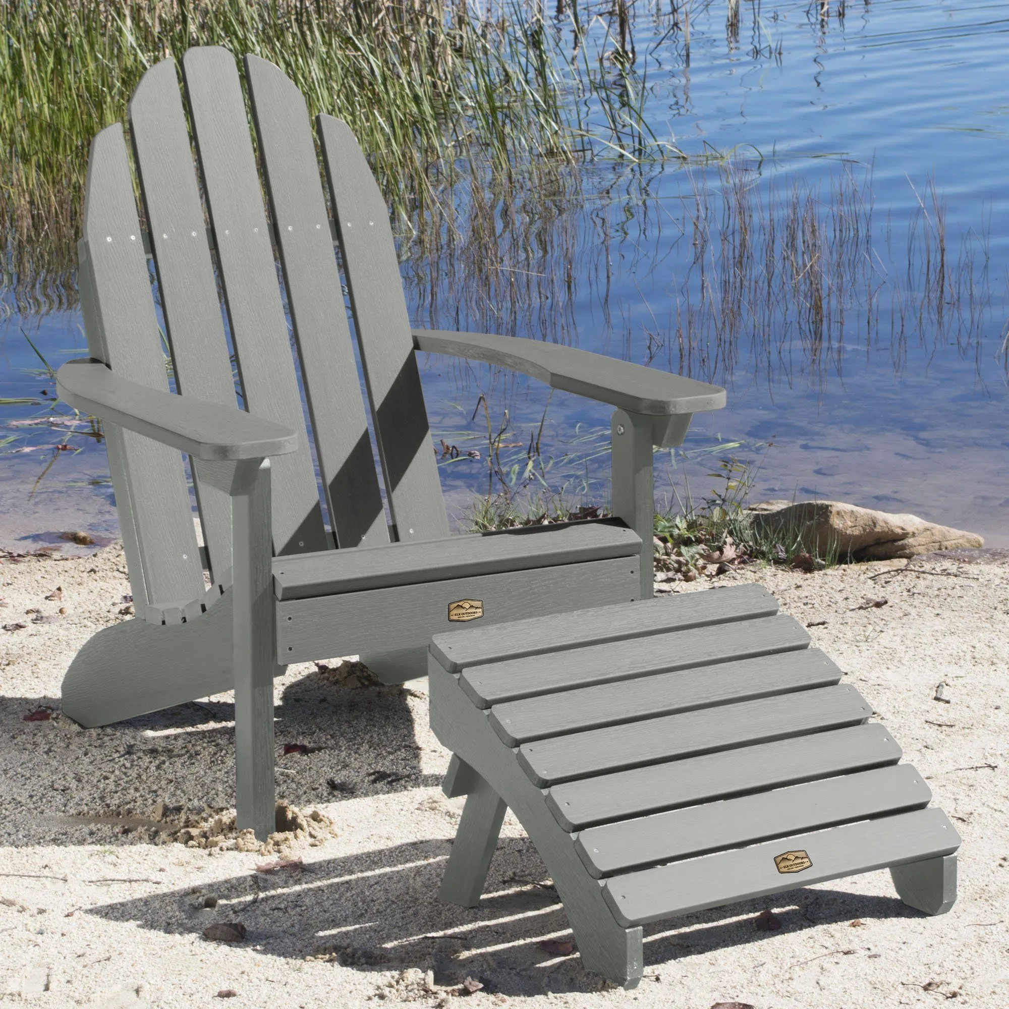 Essential Adirondack Chair with Essential Folding Ottoman