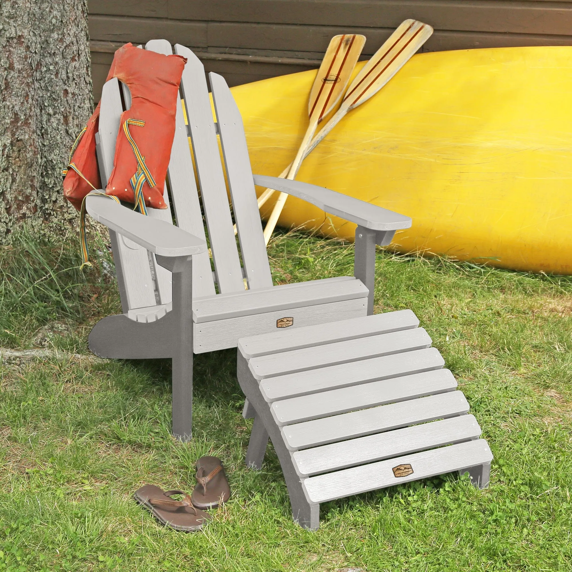 Essential Adirondack Chair with Essential Folding Ottoman