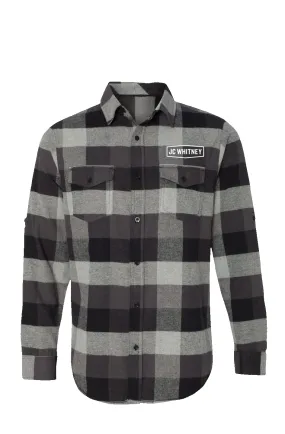 Flannel Button-Up, Stitch Logo