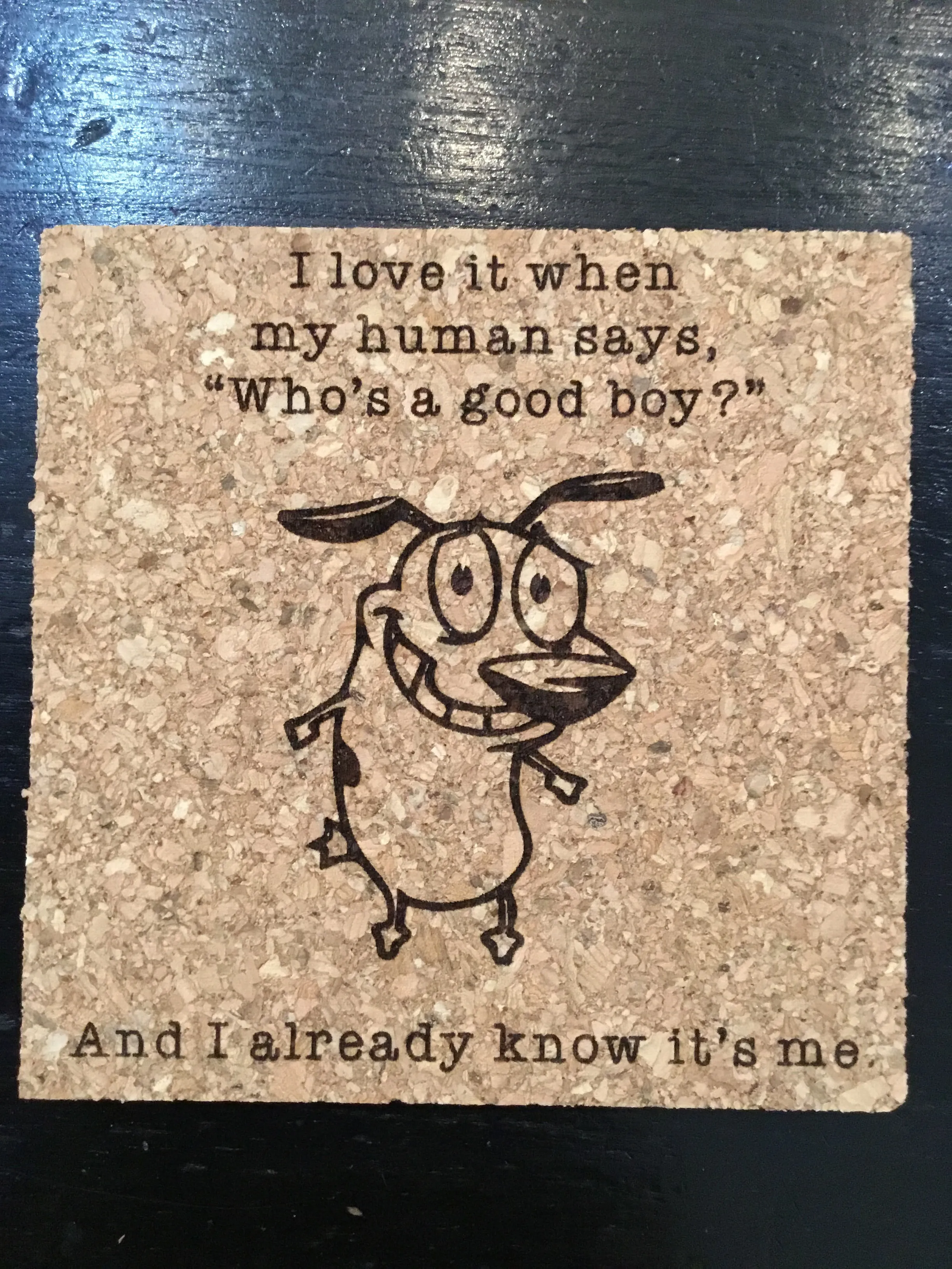 Funny cork coasters made in USA