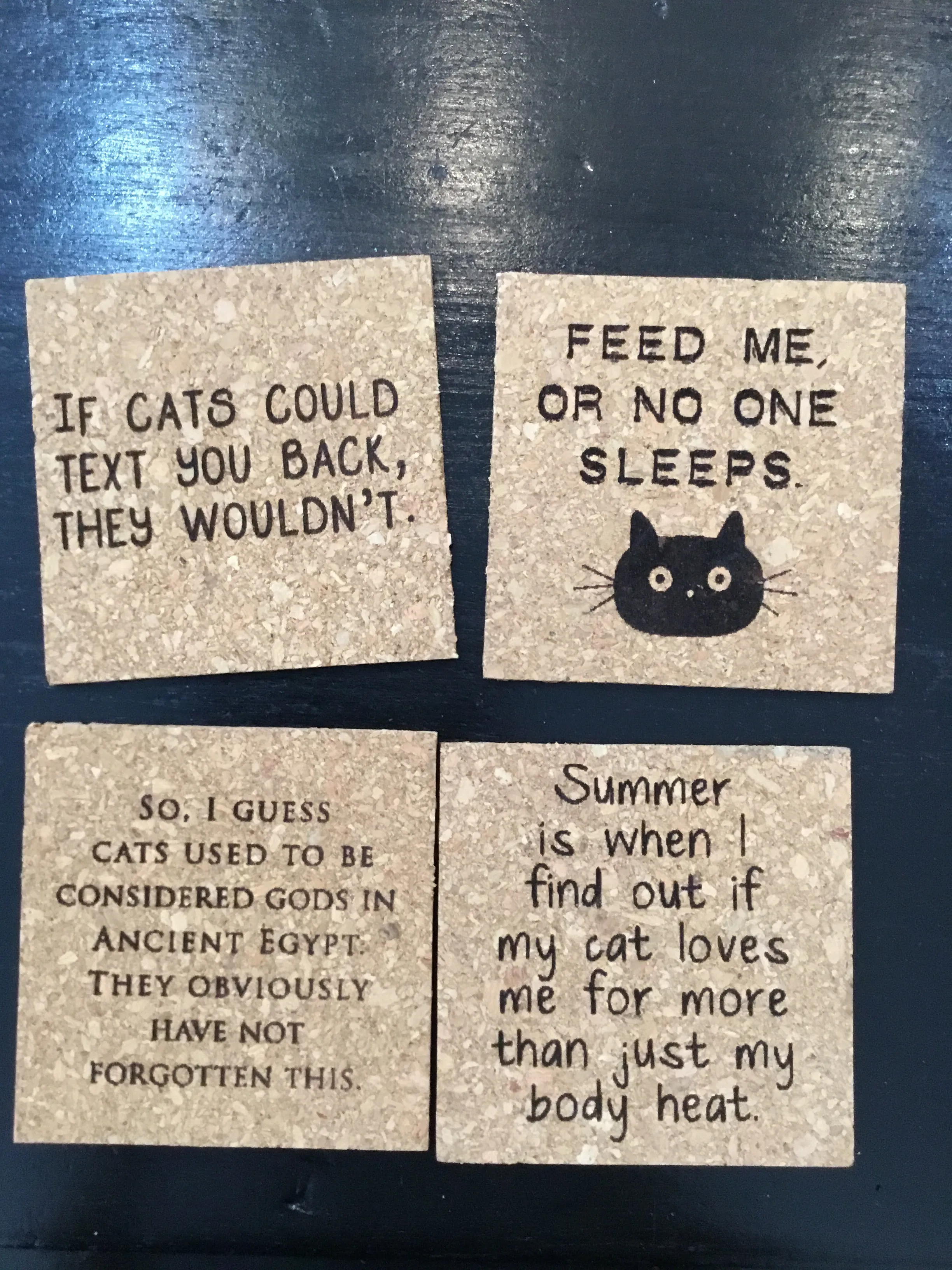 Funny cork coasters made in USA