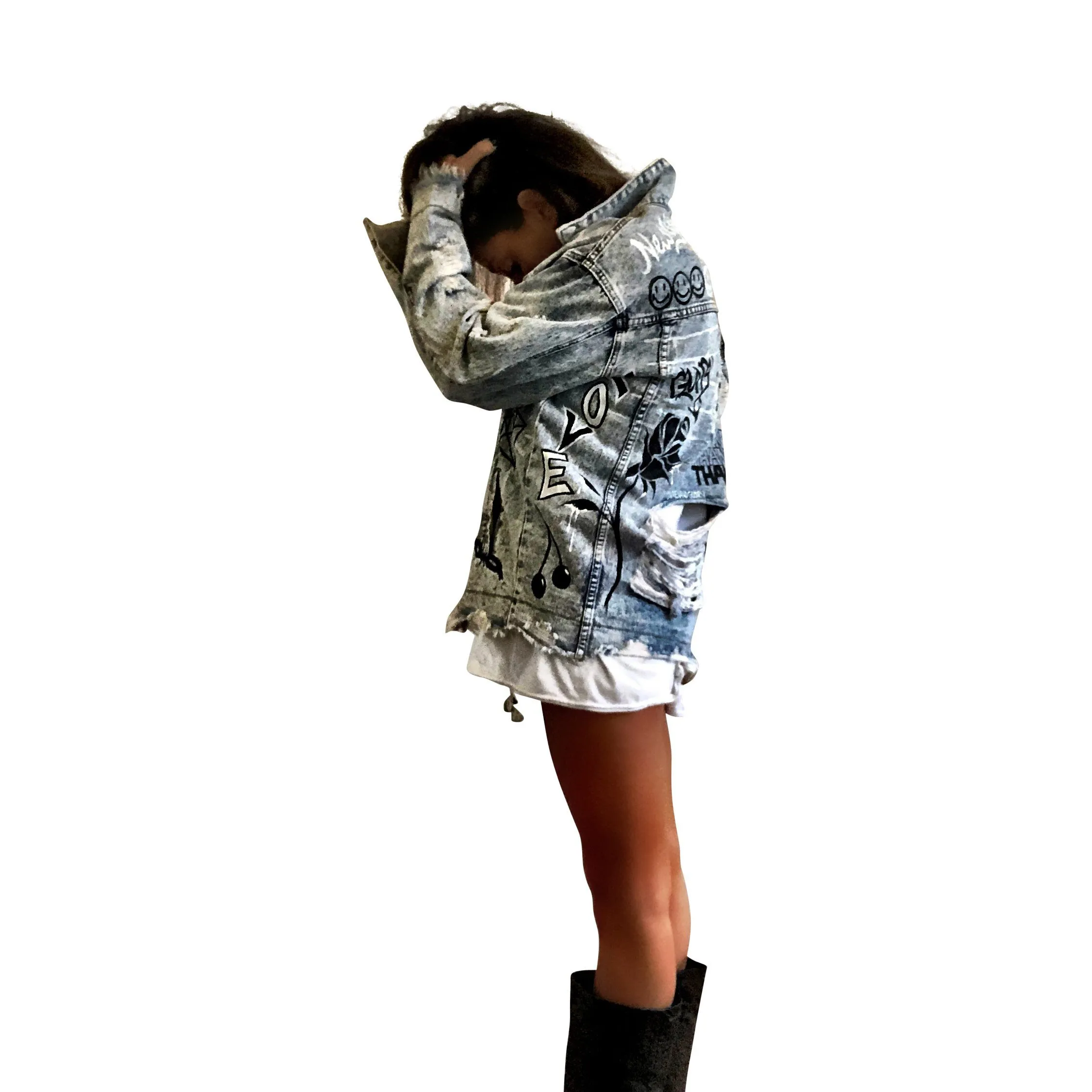 'GRAFFITI GIRL' DENIM JACKET