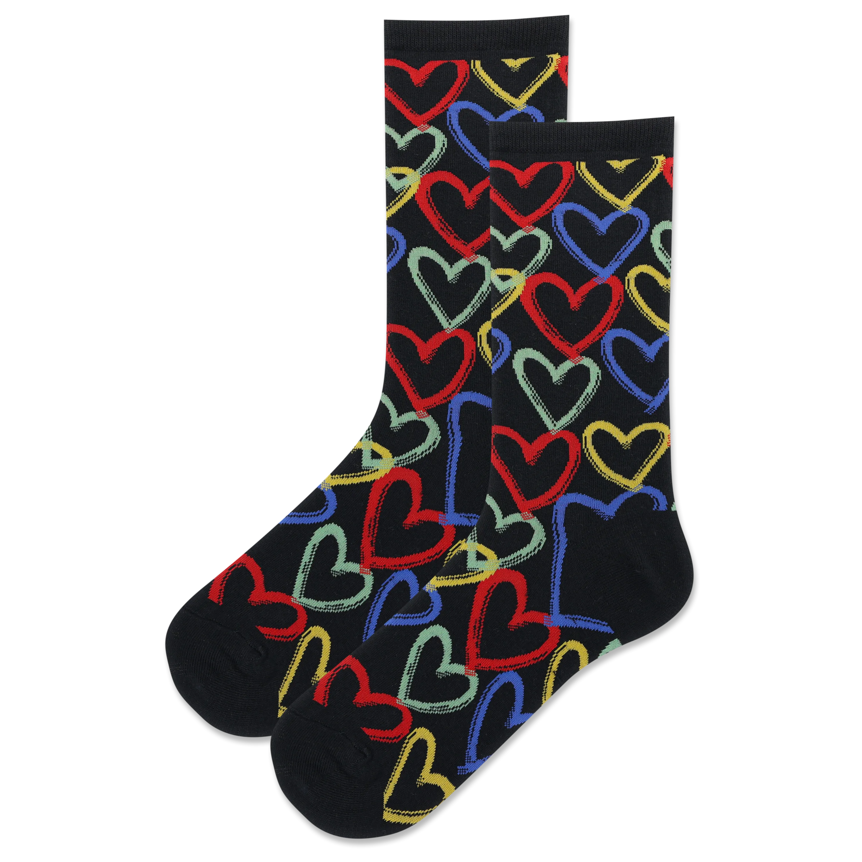 HOTSOX Women's Graffiti Hearts Crew Sock