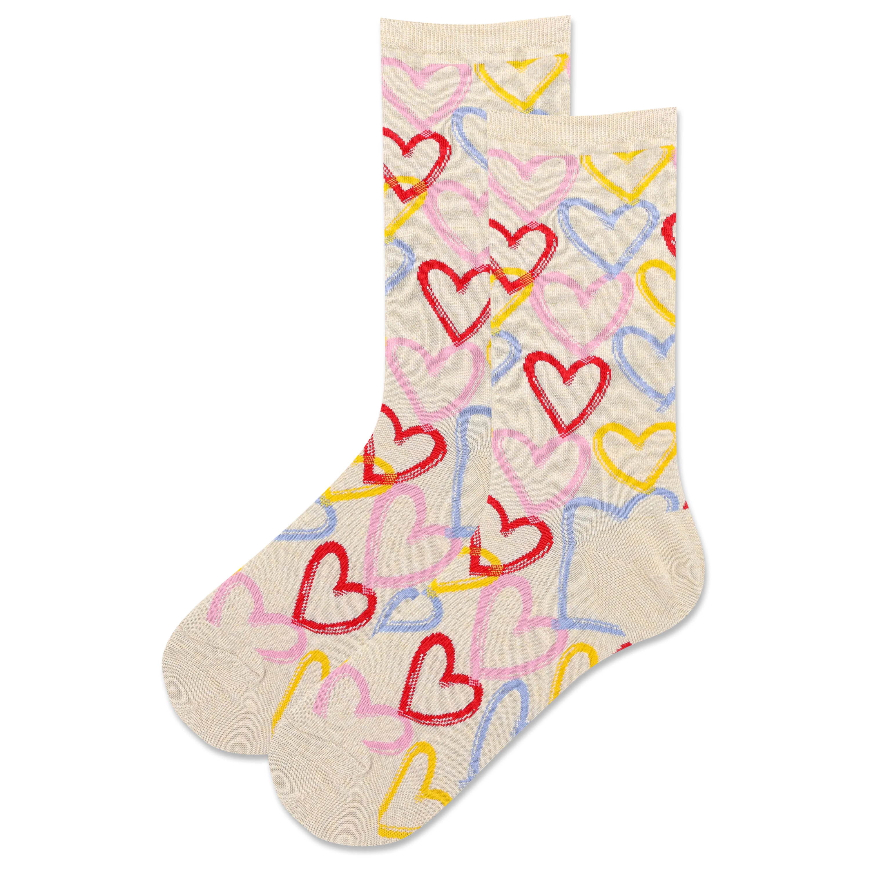 HOTSOX Women's Graffiti Hearts Crew Sock