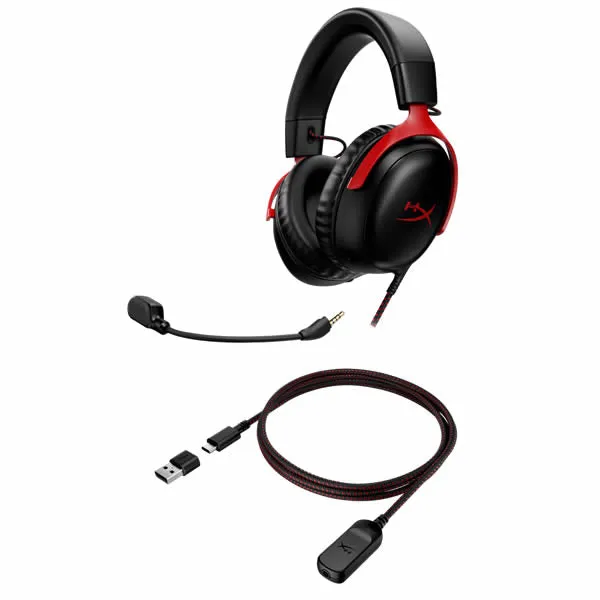 HyperX Cloud III Gaming Headset - Black/Red