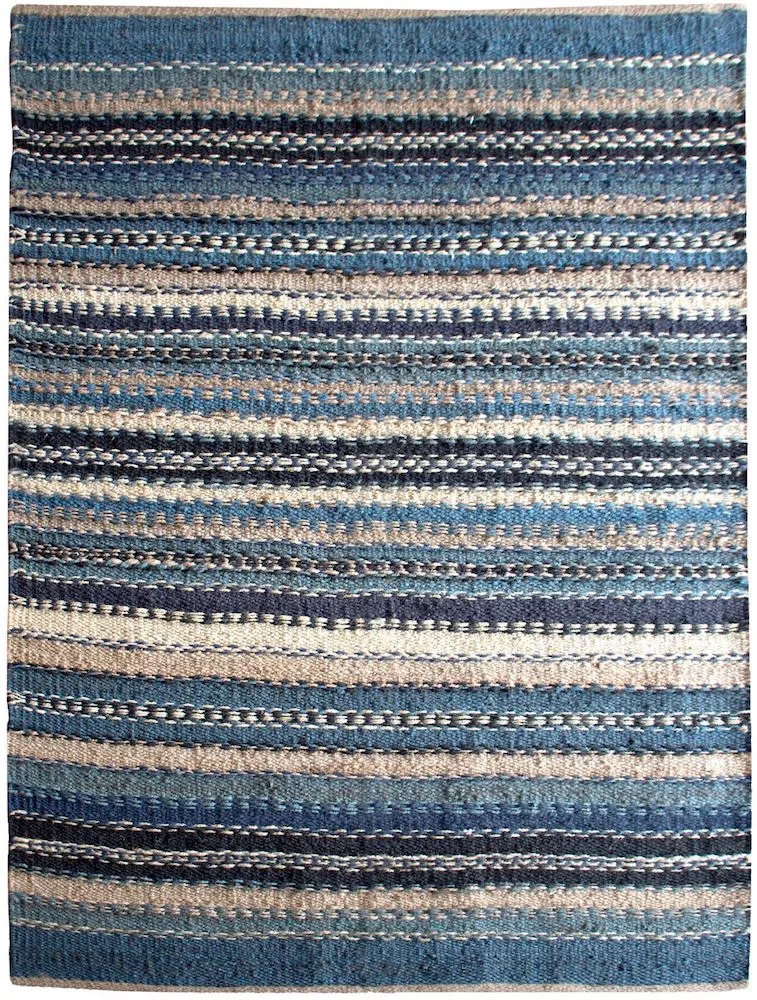 Jonas Blue Hemp Area Rug