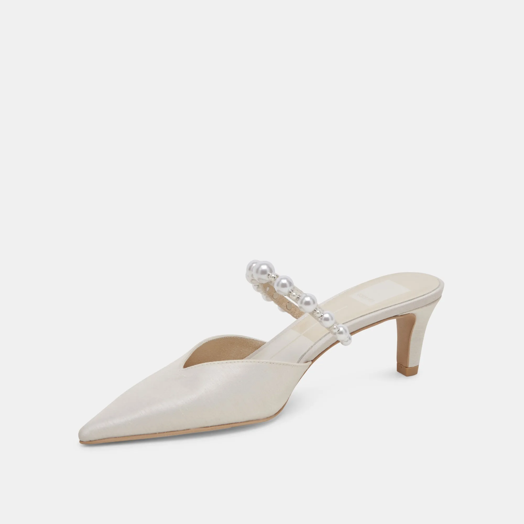 KANIKA PEARL MID HEELS VANILLA PEARLS