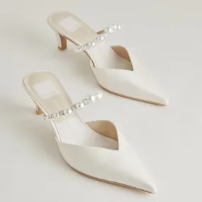 KANIKA PEARL MID HEELS VANILLA PEARLS